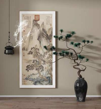 新中式装饰画3D模型下载